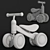 Retrospec Cricket Baby Balance Bike 3D model small image 4