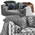 Versatile Green & Gray Sofa 3D model small image 5
