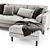 Modern Sven Chaise: Stylish, Comfortable 3D model small image 2