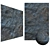 6K Tileable Textures: Black-Blue Rock Wall 3D model small image 1