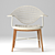 ABBA Chair: Stylish Wood & Fabric 3D model small image 1