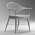 ABBA Chair: Stylish Wood & Fabric 3D model small image 3