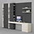   Luxury Home Office Shelf & Table: Versatile & Spacious 3D model small image 2