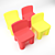 Playful Kids Chair 3D model small image 6