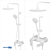 Mindel White Shower Set 3D model small image 1