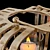 Elegant Golden Cage Candleholder 3D model small image 2