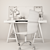 Customizable Desk Set with Swivel Chair 3D model small image 4