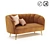 Minimalist Velvet Sofa: Leone 3D model small image 4