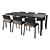 Modern Ondarreta Silu Dining Set 3D model small image 1