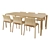 Modern Ondarreta Silu Dining Set 3D model small image 2