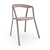 Sleek Almond Stackable Armchair 3D model small image 3