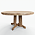 Eco-Friendly Teak Dining Table 3D model small image 1