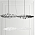 Sleek LED Chandelier, Black & White 3D model small image 1