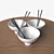 Elegant Oriental Crockery Set 3D model small image 4