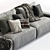 Modern Daniel Sofa: Composition 4 3D model small image 3