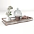 Rose Gold Table Set: Modern Glass Tray + Accessories 3D model small image 4