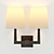 Elegant Ojai Double Sconce by Barbara Barry 3D model small image 1