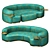 Tanagra Sofa with Ottoman 3D model small image 2