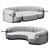 Tanagra Sofa with Ottoman 3D model small image 3