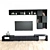 Modern Wooden TV Stand with Showcase 3D model small image 7