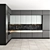 Sleek Gray Kitchen: Modern & Spacious 3D model small image 1