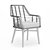 Vintage Emery Armchair: White & Dark Brown 3D model small image 4