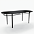 Elegant Oval Black Dining Table 3D model small image 1