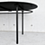 Elegant Oval Black Dining Table 3D model small image 3