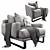 Rex Armchair: Modern Comfort and Style 3D model small image 3