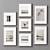 Diverse 160-Piece Picture Frames Set 3D model small image 1