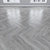 Gray Oak Parquet: Herringbone, Linear, Chevron 3D model small image 3