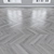 Gray Oak Parquet: Herringbone, Linear, Chevron 3D model small image 4