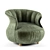 Modern Green Armchair: 3Dmax Model 3D model small image 1