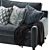 Luxury Beverly Upholstered Sofa 3D model small image 3