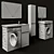 Aquaton Londry Bathroom Furniture Set 3D model small image 5