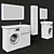 Aquaton Londry Bathroom Furniture Set 3D model small image 1