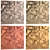 Palladium Brass Copper Gold 3D Wall Tiles 3D model small image 6