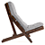 Stylish Outdoor Lounger 3D model small image 3