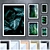 Modern Green Frames Collection: 6 Paintings, 5 Frame Options 3D model small image 1