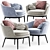 Elegant Caratos Armchair: Unmatched Comfort & Style 3D model small image 1