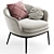 Elegant Caratos Armchair: Unmatched Comfort & Style 3D model small image 3