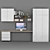 Spacious Home Office Shelf 3D model small image 1