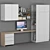 Spacious Home Office Shelf 3D model small image 2