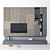 Sleek TV Wall Set for Modern Living 3D model small image 1