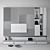 Sleek TV Wall Set for Modern Living 3D model small image 2