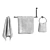 Luxury Towel Set with Hangers 3D model small image 4