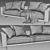 Elegant Comfort: Flexform Campiello Sofa 3D model small image 4