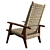 Parisian-inspired Reclining Chair: Arteriors Jericho 3D model small image 4