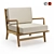 Modern Rattan Allister Chair 3D model small image 1