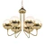 Minimalist Metal and Glass Pendant Chandelier 3D model small image 1